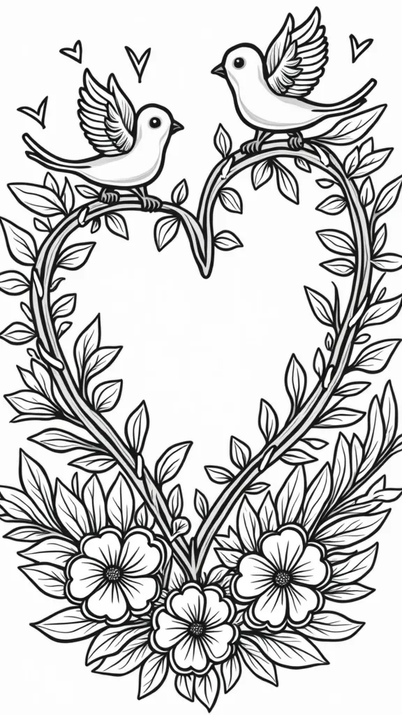 valentines card coloring pages